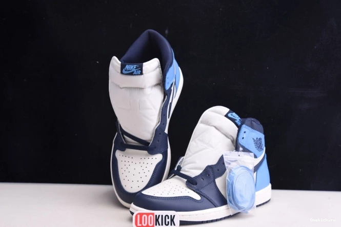 One Kick Retro Air 1 High Jordan Obsidian OG 555088-140 0806